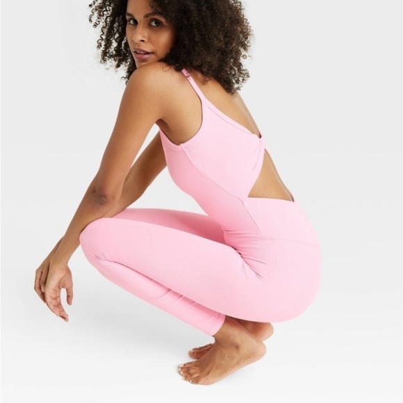 Women's Rib Full Length Bodysuit - All In Motion™ Pink new - Picture 6 of 8